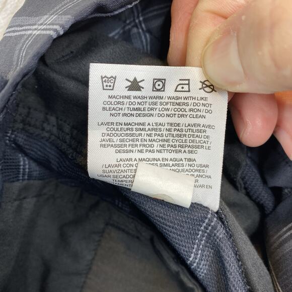 Nike Golf Dri-Fit Stretch Chino Golf Shorts Men's 32 Black Big Check Stripe - Picture 12 of 12